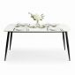 Bàn ăn chữ nhật 160x80cm mặt đá chân CONE BA68218 Bàn ăn chữ nhật 160x80cm mặt đá chân CONE BA68218