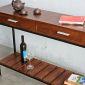 Bàn console 2 tầng có ngăn kéo gỗ khung sắt CST045