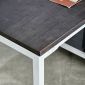 Bàn góc L liền kệ 110x80x130cm gỗ cao su CD68034