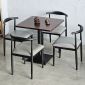 Combo bàn cafe vuông 70x70cm và 4 ghế Bull sắt CBCF319