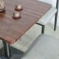 Combo bàn cafe vuông 70x70cm và 4 ghế Bull sắt CBCF319