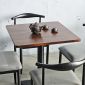 Combo bàn cafe vuông 70x70cm và 4 ghế Bull sắt CBCF319