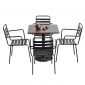 Combo bàn cafe vuông 70x70cm và 4 ghế sắt CBCF318