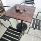 Combo bàn cafe vuông 70x70cm và 4 ghế sắt CBCF318