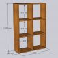Kệ sách Limba 80x28x120cm gỗ cao su KS68306