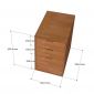 Tủ cá nhân di động 40x50x75cm gỗ plywood TCN68058