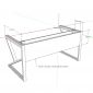 Bàn làm việc có ngăn kéo 140x70cm gỗ plywood chân chữ K BD68140