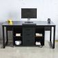 Bàn giám đốc có tủ di động 160x70cm gỗ cao su HBRT106