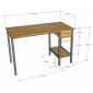 Bàn làm việc liền kệ 120x60cm gỗ cao su BD68139