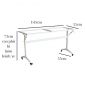 Chân sắt di động 145x55x73cm sơn tĩnh điện CHB68068