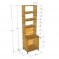 Kệ để đồ đa năng 60x47x210cm gỗ cao su KTB68209
