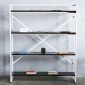 Kệ trang trí khung sắt 4 tầng 140x30x167cm gỗ tràm KTB68168