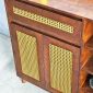 Tủ giày kết hợp kệ để đồ cửa lưới mây KG68055