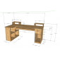 Bàn phòng thu StudioDesk 180x90cm gỗ cao su SD68023
