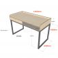 Bàn làm việc có ngăn kéo 140x70cm gỗ cao su BD68143