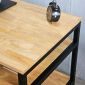 Bàn làm việc liền kệ 120x60cm gỗ cao su FD68072