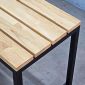 Ghế băng dài 120x35cm gỗ cao su chân sắt sơn tĩnh điện GBD025