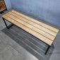 Ghế băng dài 120x35cm gỗ cao su chân sắt sơn tĩnh điện GBD025