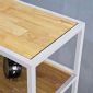 Kệ trang trí gỗ cao su khung sắt 75x32x150(cm)