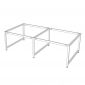 Chân sắt lắp ráp cho bàn cụm 4 chỗ 240x120cm hệ URA HCUR009