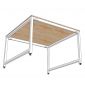 Bàn cụm 2 người 120x120cm gỗ cao su hệ URA HBUR007