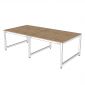 Bàn cụm 4 người 240x120cm gỗ cao su hệ URA HBUR008
