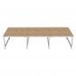 Bàn cụm 6 người 360x120cm gỗ cao su hệ URA HBUR009