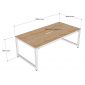 Bàn họp 200x100cm gỗ cao su hệ URA HBUR010