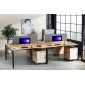 Bàn cụm 4 chỗ ngồi 280x140cm kèm tủ di động HBUC060