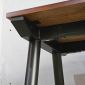 Bàn góc L chân gác tủ 140x120cm gỗ cao su chân hệ CONE HBCO059