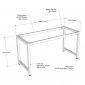 Chân sắt lắp ráp cho bàn 140x60cm hệ URA HCUR003