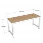 Bàn làm việc 160x60cm gỗ cao su hệ URA HBUR003