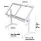 Chân bàn gấp gọn cho mặt 140x60cm sắt sơn tĩnh điện CHB68069