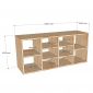 Kệ giày 10 ngăn 100x30x45cm gỗ cao su KG68089