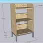 Kệ sách nhỏ 3 tầng 50x25x90cm gỗ plywood KS68314