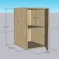 Tủ cá nhân 40x50x70cm gỗ cao su TCN68060