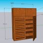 Tù giày 90x34x120cm gỗ cao su KG68087