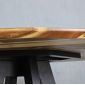Bàn ăn tròn 120x120cm gỗ tràm chân sắt BA68227