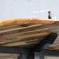 Bàn ăn tròn VEXA 120cm gỗ tràm chân sắt BA68230