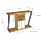 Bàn Console 120x30x85cm gỗ cao su chân chữ Z CST097