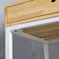 Bàn học liền kệ 120x60x115cm gỗ cao su chân sắt BD68148