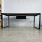 Bàn làm việc có hộp điện 180x90cm gỗ cao su hệ Rectang HBRT108