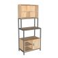 Kệ bếp đa năng 70x40x160cm gỗ cao su KB68061