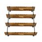 Kệ ống nước treo tường 4 tầng 120x35cm gỗ tràm PPF017