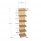 Kệ sách 6 tầng 30x26x130cm gỗ cao su KS68318