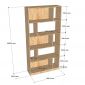 Kệ sách REVON 90x28x185cm gỗ cao su KS68322