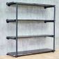 Kệ ống nước treo tường 4 tầng 120x35cm gỗ tràm PPF017