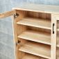 Tủ trưng bày cửa kính NOLAN 100x30x120cm gỗ cao su KTB68217