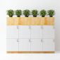 Tủ Locker 8 ngăn khóa số 120x45x75cm gỗ cao su THSL004