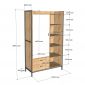 Tủ quần áo KADO 120x50x200cm gỗ cao su TQA68060